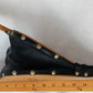 Vintage Solid Wood Real Leather Fireplace Bellows Brass Sailboat Design Blower Air Mantels Fireplace Accessories Nautical Decor