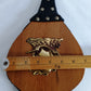 Vintage Solid Wood Real Leather Fireplace Bellows Brass Sailboat Design Blower Air Mantels Fireplace Accessories Nautical Decor