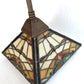 Vintage Mini Pendant Kichler K-65129 Tiffany Style-Stained Glass Slag Lampshade Canopy Retro Ceiling Hanging Lamp Fixture 26” Tall