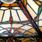 Vintage Mini Pendant Kichler K-65129 Tiffany Style-Stained Glass Slag Lampshade Canopy Retro Ceiling Hanging Lamp Fixture 26” Tall