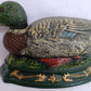 Vintage Cast Iron Hand Painted Mallard Duck Shaped Door Stop Bookend Colorful Metalware Cabin Man Cave Farmhouse Kitchen Décor