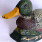 Vintage Cast Iron Hand Painted Mallard Duck Shaped Door Stop Bookend Colorful Metalware Cabin Man Cave Farmhouse Kitchen Décor