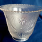 Vintage Replacement Lampshade Textured Pressed Glass Clear Flower Design Light Shade Sconce Light Cover Scalloped Top Bell Shape 2.25 Fitter