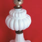 Vintage Heavy White Milk Glass Table Lamp Desk Bedroom Accent Lamp 10 1/2" Tall