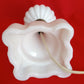 Vintage Heavy White Milk Glass Table Lamp Desk Bedroom Accent Lamp 10 1/2" Tall