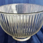Vintage Heavy Clear Glass Light Shade Holophane Style Ribbed Small Diffuser Ceiling Fan Dome Shape Replacement Globe Cover Light 3.25" Fitter
