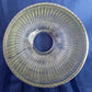 Vintage Heavy Clear Glass Light Shade Holophane Style Ribbed Small Diffuser Ceiling Fan Dome Shape Replacement Globe Cover Light 3.25" Fitter