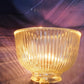 Vintage Heavy Clear Glass Light Shade Holophane Style Ribbed Small Diffuser Ceiling Fan Dome Shape Replacement Globe Cover Light 3.25" Fitter