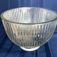 Vintage Heavy Clear Glass Light Shade Holophane Style Ribbed Small Diffuser Ceiling Fan Dome Shape Replacement Globe Cover Light 3.25" Fitter