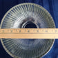 Vintage Heavy Clear Glass Light Shade Holophane Style Ribbed Small Diffuser Ceiling Fan Dome Shape Replacement Globe Cover Light 3.25" Fitter