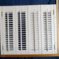 Vintage Plantation Style White Pair Shutters Bi-fold Panels Connected Hinges Interior Louvered Window Faux Wood 26 1/2" W x 24" H-NOS