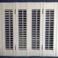 Vintage Plantation Style White Pair Shutters Bi-fold Panels Connected Hinges Interior Louvered Window Faux Wood 26 1/2" W x 24" H-NOS