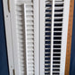 Vintage Plantation Style White Pair Shutters Bi-fold Panels Connected Hinges Interior Louvered Window Faux Wood 26 1/2" W x 24" H-NOS