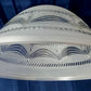 Vintage Torchiere Lampshade Victorian Style Frosted Clear Embossed Swag Motif Glass Ceiling Fixture Pendant Replacement Globe Shade 13” D