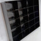 Vintage Small Display Tray Metal Painted Black 20 Compartments Storage Small Collectibles Jewelry Rectangular Box w/Handle