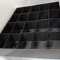 Vintage Small Display Tray Metal Painted Black 20 Compartments Storage Small Collectibles Jewelry Rectangular Box w/Handle