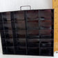 Vintage Small Display Tray Metal Painted Black 20 Compartments Storage Small Collectibles Jewelry Rectangular Box w/Handle