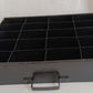 Vintage Small Display Tray Metal Painted Black 20 Compartments Storage Small Collectibles Jewelry Rectangular Box w/Handle