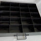 Vintage Small Display Tray Metal Painted Black 20 Compartments Storage Small Collectibles Jewelry Rectangular Box w/Handle
