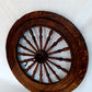 Antique Saxony Spinning Fly Wheel w/Metal Fittings 16 Spokes Folk Art Primitive Restoration or Rustic Cabin Home Décor (Wheel Only)-1920's