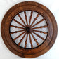 Antique Saxony Spinning Fly Wheel w/Metal Fittings 16 Spokes Folk Art Primitive Restoration or Rustic Cabin Home Décor (Wheel Only)-1920's