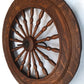 Antique Saxony Spinning Fly Wheel w/Metal Fittings 16 Spokes Folk Art Primitive Restoration or Rustic Cabin Home Décor (Wheel Only)-1920's