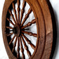 Antique Saxony Spinning Fly Wheel w/Metal Fittings 16 Spokes Folk Art Primitive Restoration or Rustic Cabin Home Décor (Wheel Only)-1920's
