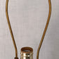 Vintage Solid Brass Stiffel Table Desk Lamp Tulip Design Model 5553 Hollywood Regency 3 Way Switch Harp and Finial - Made in USA