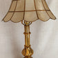 Vintage Solid Brass Stiffel Table Desk Lamp Tulip Design Model 5553 Hollywood Regency 3 Way Switch Harp and Finial - Made in USA