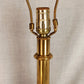 Vintage Solid Brass Stiffel Table Desk Lamp Tulip Design Model 5553 Hollywood Regency 3 Way Switch Harp and Finial - Made in USA
