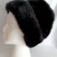 Vintage Faux Fur Black Bucket Hat w/ Lining Fall Winter Women Head Accessory Hat 21-1/2 inches Circumference-NOS