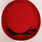 Vintage Ladies Doeskin Felt Red Hat 100% Wool Black Grosgrain Bow Ribbon Unlined Cotton Sweatband Small Size Hat - Made in USA