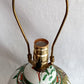 Vintage Chinese Porcelain Ginger Jar Table Lamp Famille Verte Style Copper Brass Cut Out Base 3 Way Harp Finial