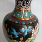 Vintage JINGFA Chinese Cloisonné Vase Colorful Enamel on Brass Blue Birds Floral Oriental Decor