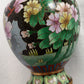 Vintage JINGFA Chinese Cloisonné Vase Colorful Enamel on Brass Blue Birds Floral Oriental Decor