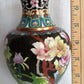 Vintage JINGFA Chinese Cloisonné Vase Colorful Enamel on Brass Blue Birds Floral Oriental Decor