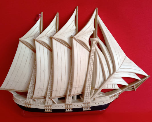 Vintage Set of 2 Wall Plaques Burwood Nautical Clipper Ship Wheel Wall Décor-1995-Made in USA