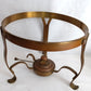 Vintage Copper Brass Double Boiler Food Warmer Buffet Chafing Dish Set w/ Burner - Copperware