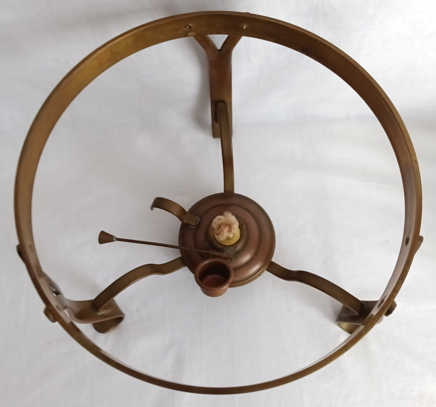 Vintage Copper Brass Double Boiler Food Warmer Buffet Chafing Dish Set w/ Burner - Copperware