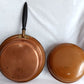 Vintage Copper Brass Double Boiler Food Warmer Buffet Chafing Dish Set w/ Burner - Copperware