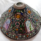 Vintage Tiffany Style Quoizel Collectible Table Floor Pendant Lampshade Slag-Stained Glass Replacement Globe 14” D