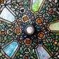 Vintage Tiffany Style Quoizel Collectible Table Floor Pendant Lampshade Slag-Stained Glass Replacement Globe 14” D