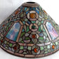 Vintage Tiffany Style Quoizel Collectible Table Floor Pendant Lampshade Slag-Stained Glass Replacement Globe 14” D