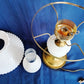 Vintage GWTW Table Parlor Lamp Milk Glass Body and Shade Hobnail Design Wood Insert Brass 3-way Glass Chimney Retro Lighting