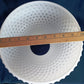 Vintage GWTW Table Parlor Lamp Milk Glass Body and Shade Hobnail Design Wood Insert Brass 3-way Glass Chimney Retro Lighting