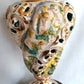 Vintage Capodimonte Style Porcelain Table Lamp Hand-Painted Floral Cherub Scenes Ornate Brass Metal Plinth Base Harp Finial