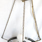 Vintage Quoizel Abigail Adams Swag Hanging Chandelier Brass Lamp 3 Way Blue Poppy Design Large Hurricane Shade Clear Glass Chimney Spotlight