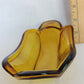Vintage Set of 4 Indiana Glass Amber Banana Split Boats Ice Cream Sundae Dishes Bowls Glassware-Made in USA