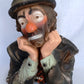 Vintage Emmett Kelly Jr. Chalkware Plaster Figurine Hobo Sad Clown Bust “Why me? "Signed EKJ Standalone Sculpture Pottery