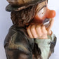Vintage Emmett Kelly Jr. Chalkware Plaster Figurine Hobo Sad Clown Bust “Why me? "Signed EKJ Standalone Sculpture Pottery